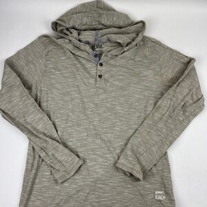 PD&C Hoodie Mens Gray Buttons